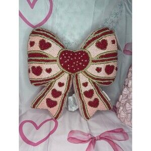 Coquette Pink Bow Pillow